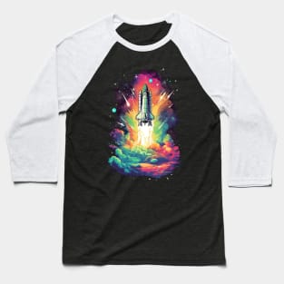 Space Shuttle Launch Baseball T-Shirt